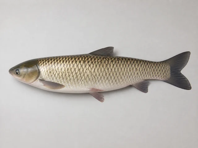 一份完整生鮮鯇魚，主要辨認特徵清楚可見