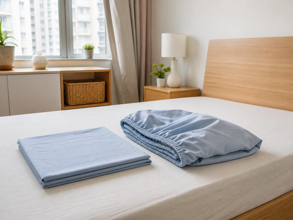 Forcing a wrong-size fitted sheet. — Check the size and ask if it does not fit.