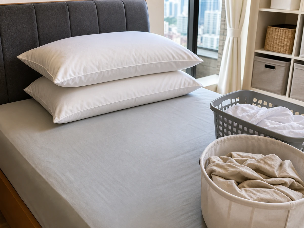 How to Change Bed Sheets Properly: Fit pillowcases and finish