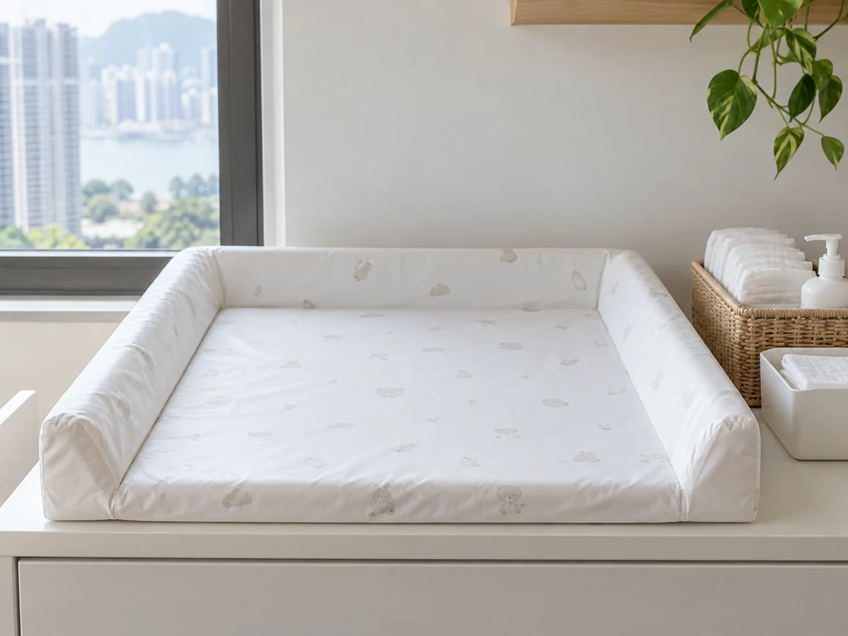 changing mat prepared safely after its specific cleaning workflow