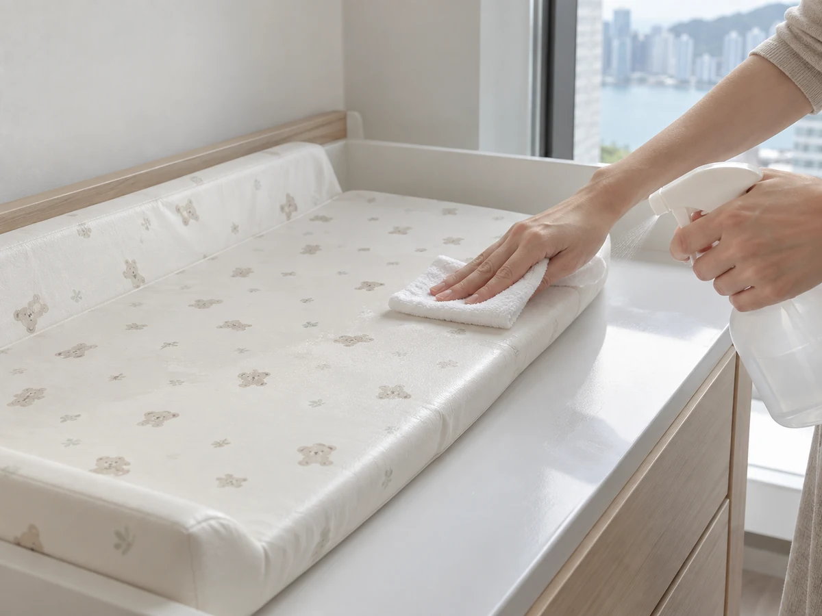 Paano Linisin ang Baby Changing Mat at Changing Area: Linisin bago mag-disinfect