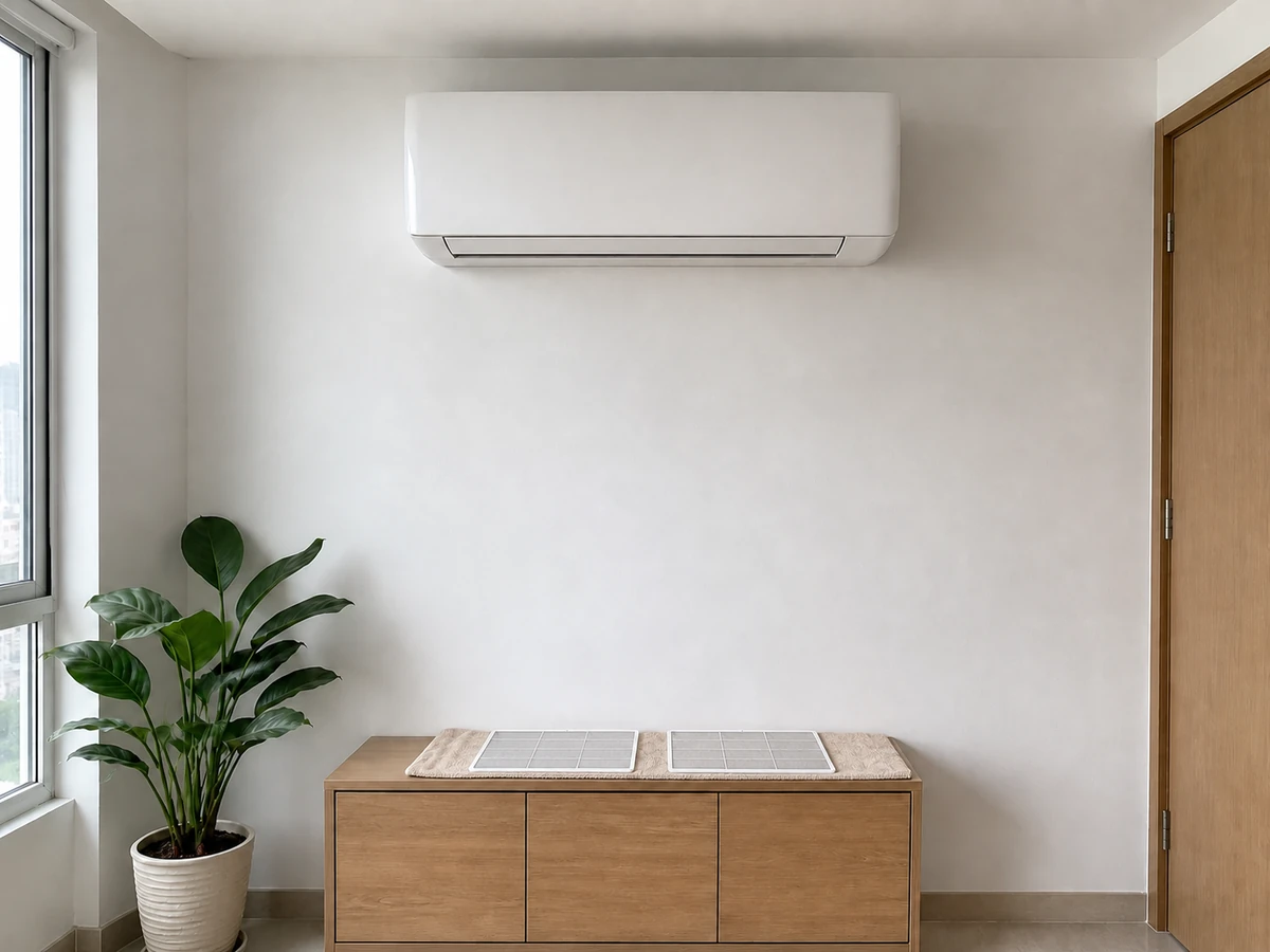 Refitting a damp filter. — Dry fully in a shaded ventilated place and check for moisture before refitting.