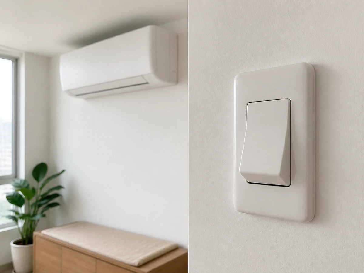 How to Clean an Air-Conditioner Dust Filter Safely: Switch off and isolate power
