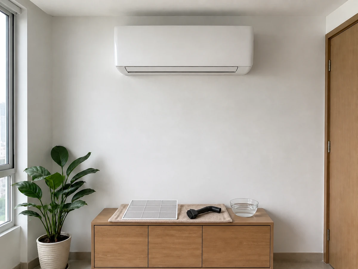 How to Clean an Air-Conditioner Dust Filter Safely: Remove dust and wash only as allowed