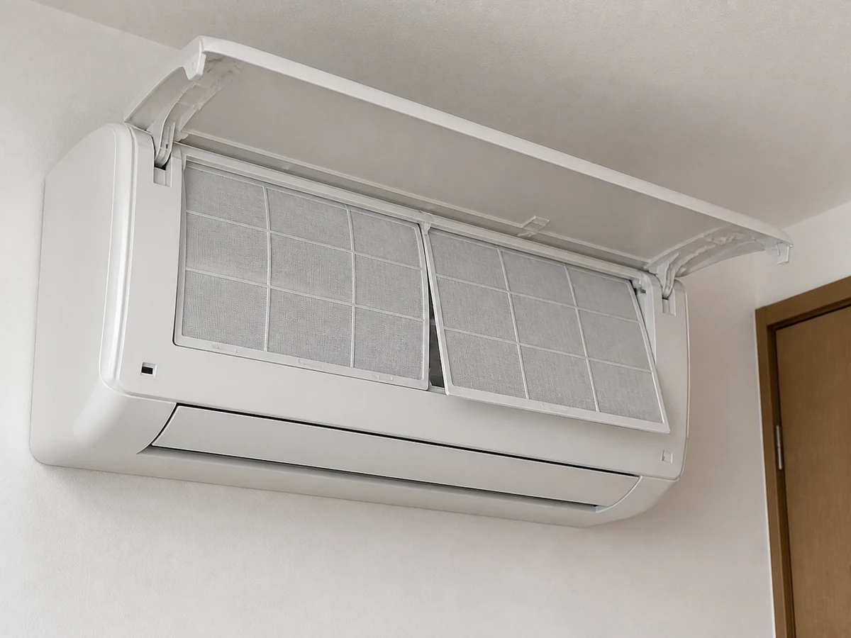 How to Clean an Air-Conditioner Dust Filter Safely: Refit and restore power