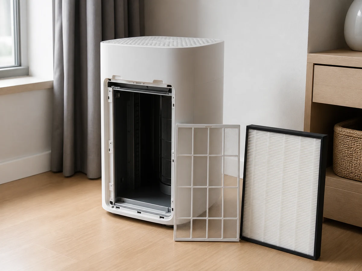 How to Clean an Air Purifier Exterior and Filter: Remove serviceable filters