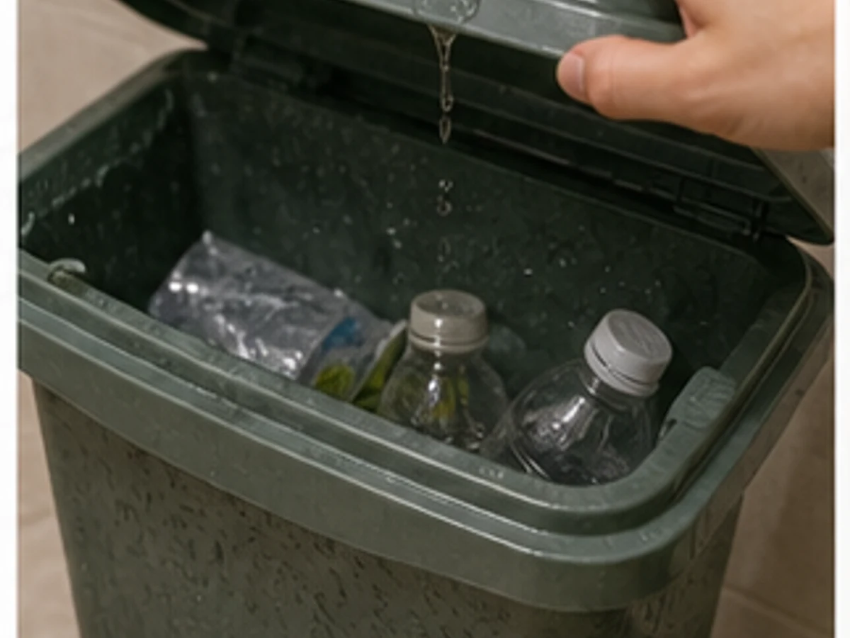 Returning wet bottles and containers — Empty, rinse and drain recyclables first.