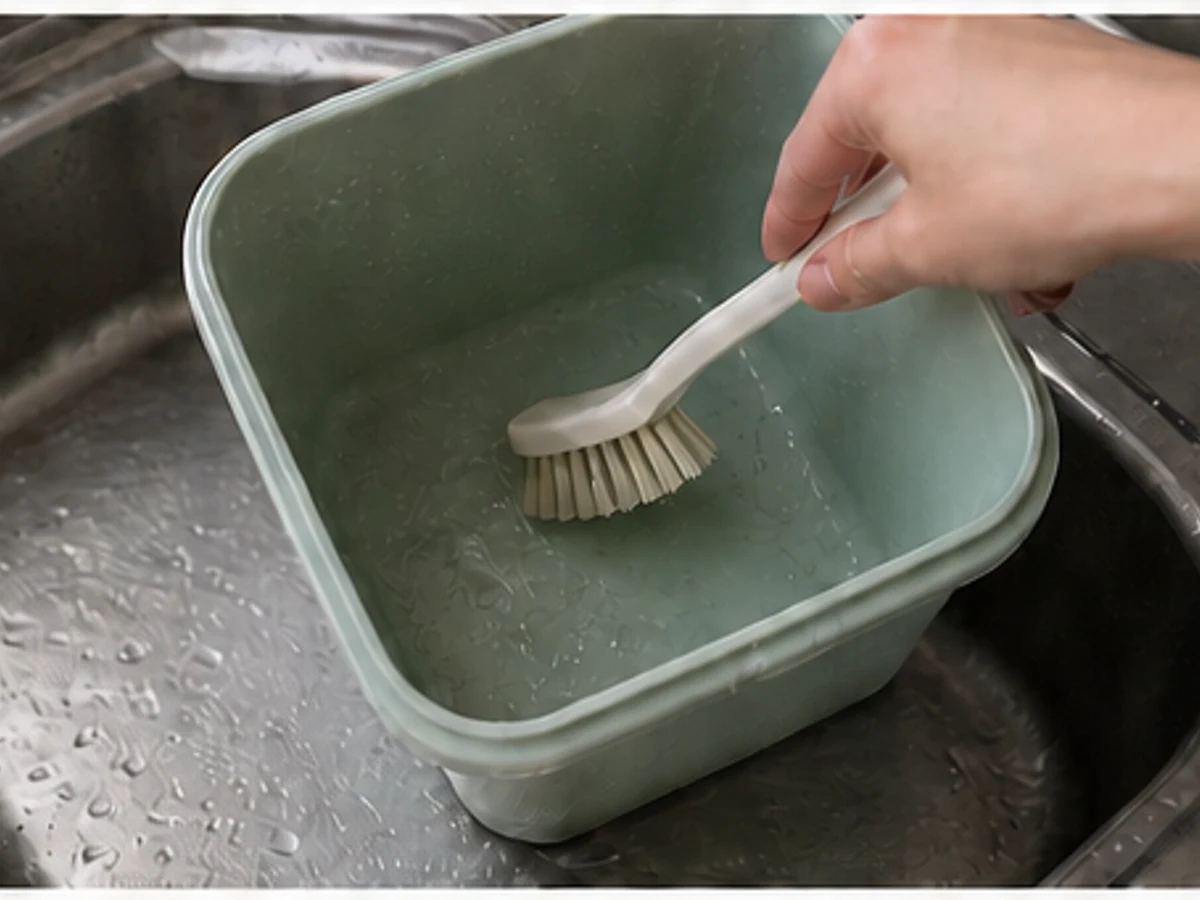 How to Clean and Dry a Household Recycling Bin: Clean compatible surfaces