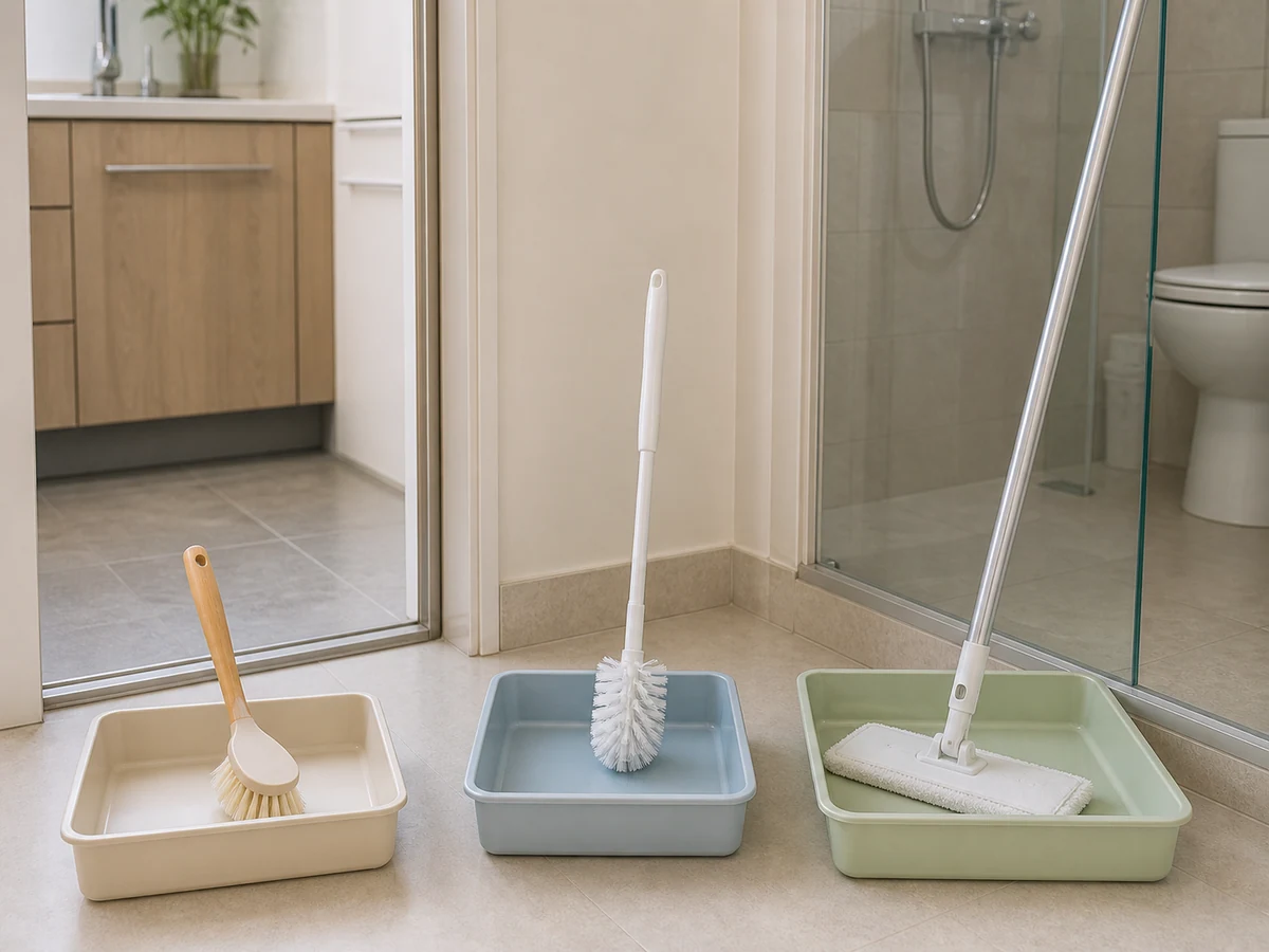 Paano Linisin at Patuyuin ang Mops, Brooms, at Brushes: Ihiwalay ang tools ayon sa zone