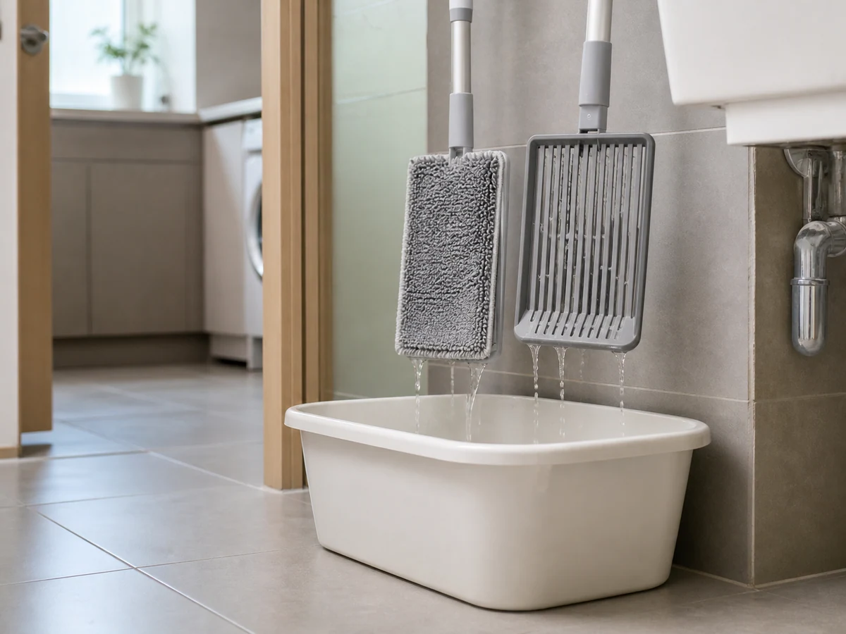 Paano Linisin at Patuyuin ang Mops, Brooms, at Brushes: Banlawan at i-drain nang ligtas