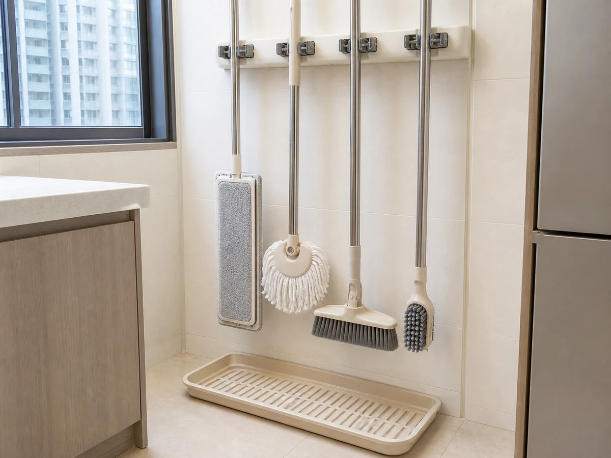 Paano Linisin at Patuyuin ang Mops, Brooms, at Brushes: Patuyuin at i-store nang hiwalay