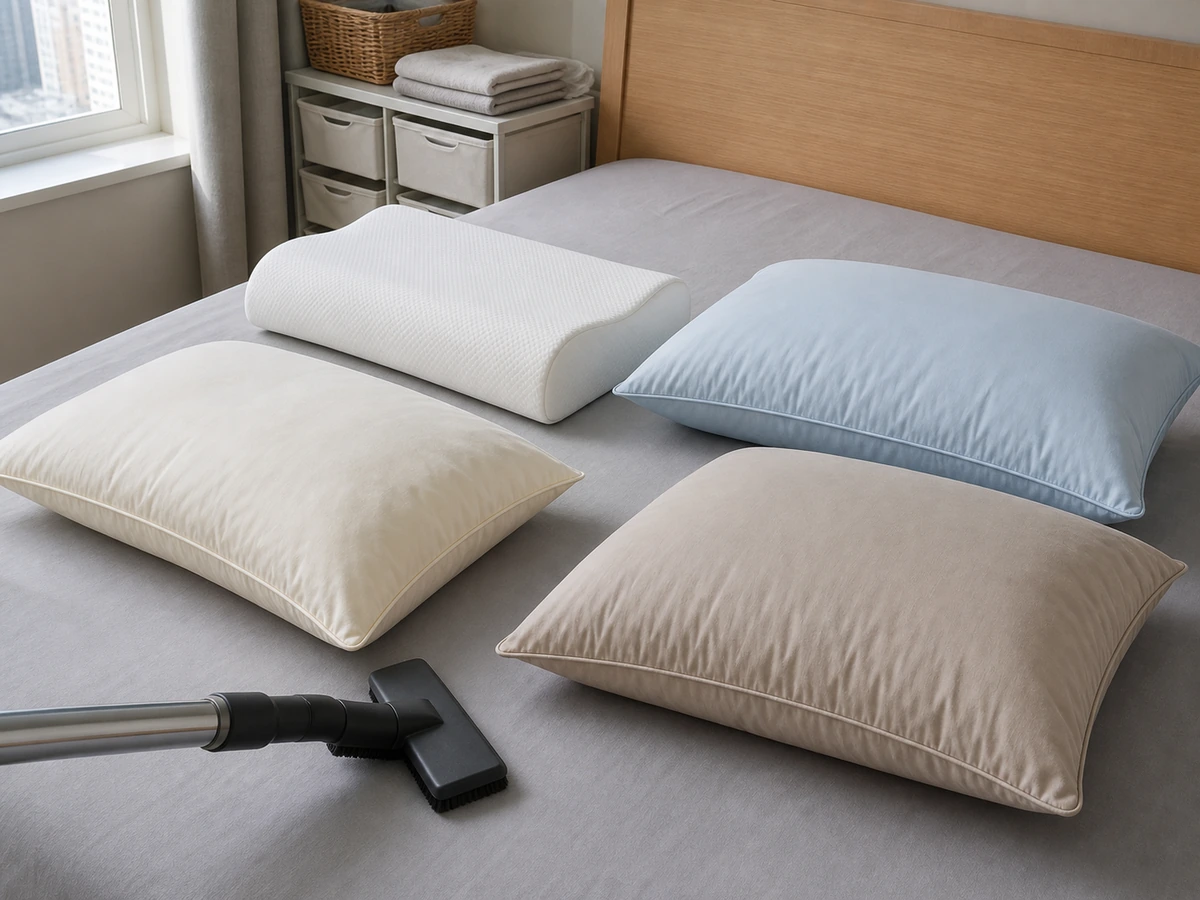 Cara Membersihkan dan Mengeringkan Bantal: Angkat debu permukaan