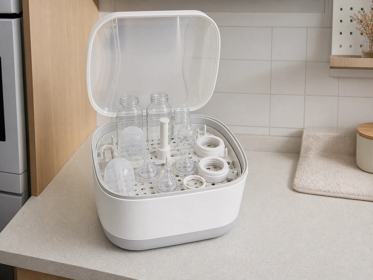 How to Clean Baby Bottles and Sterilise the Parts Separately: Sterilise separately after washing