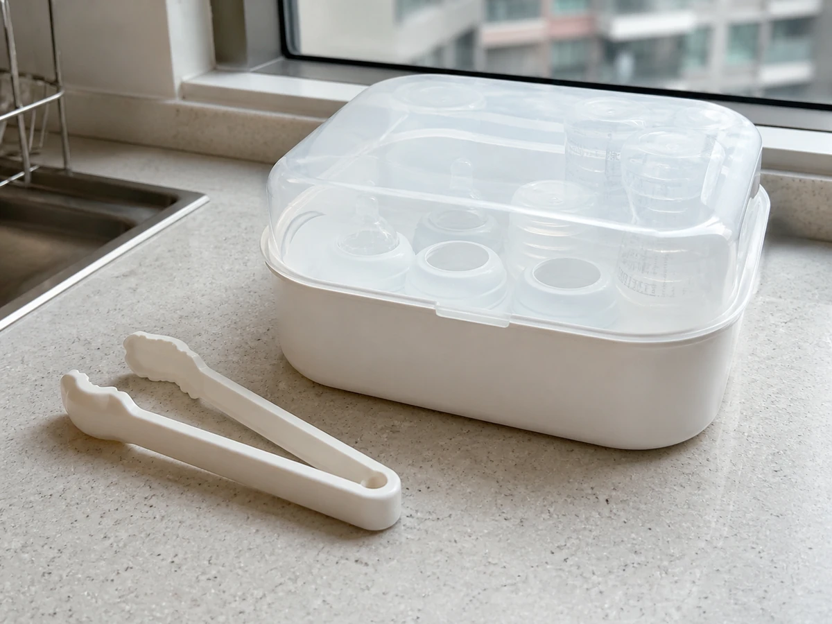 How to Clean Baby Bottles and Sterilise the Parts Separately: Handle and store hygienically