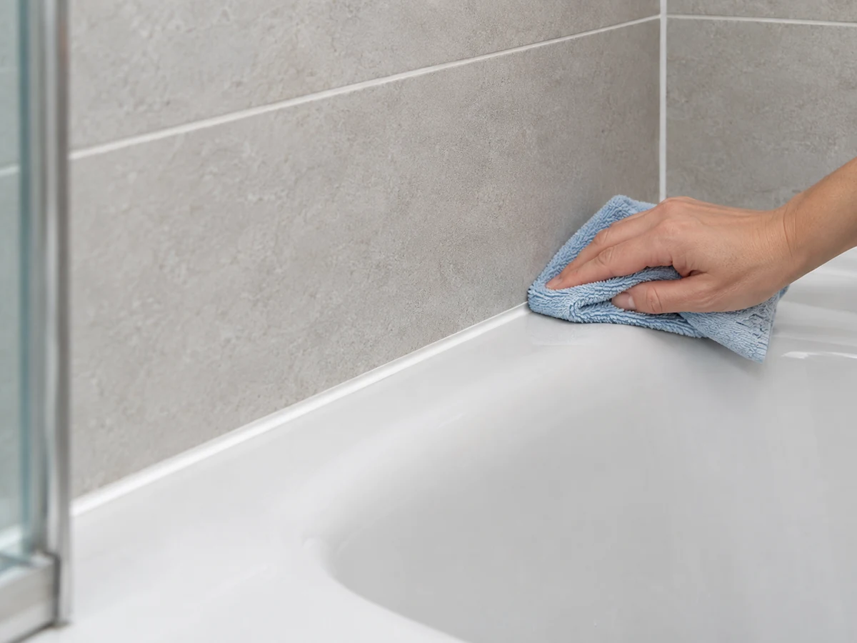 Clean Bathroom Silicone Seals and Know When Repair Is Needed — Clean intact sealant gently; report separated, cracked or persistently affected sealant instead of repairing it.