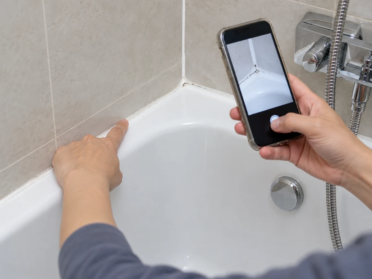 Clean Bathroom Silicone Seals and Know When Repair Is Needed: Inspect the seal