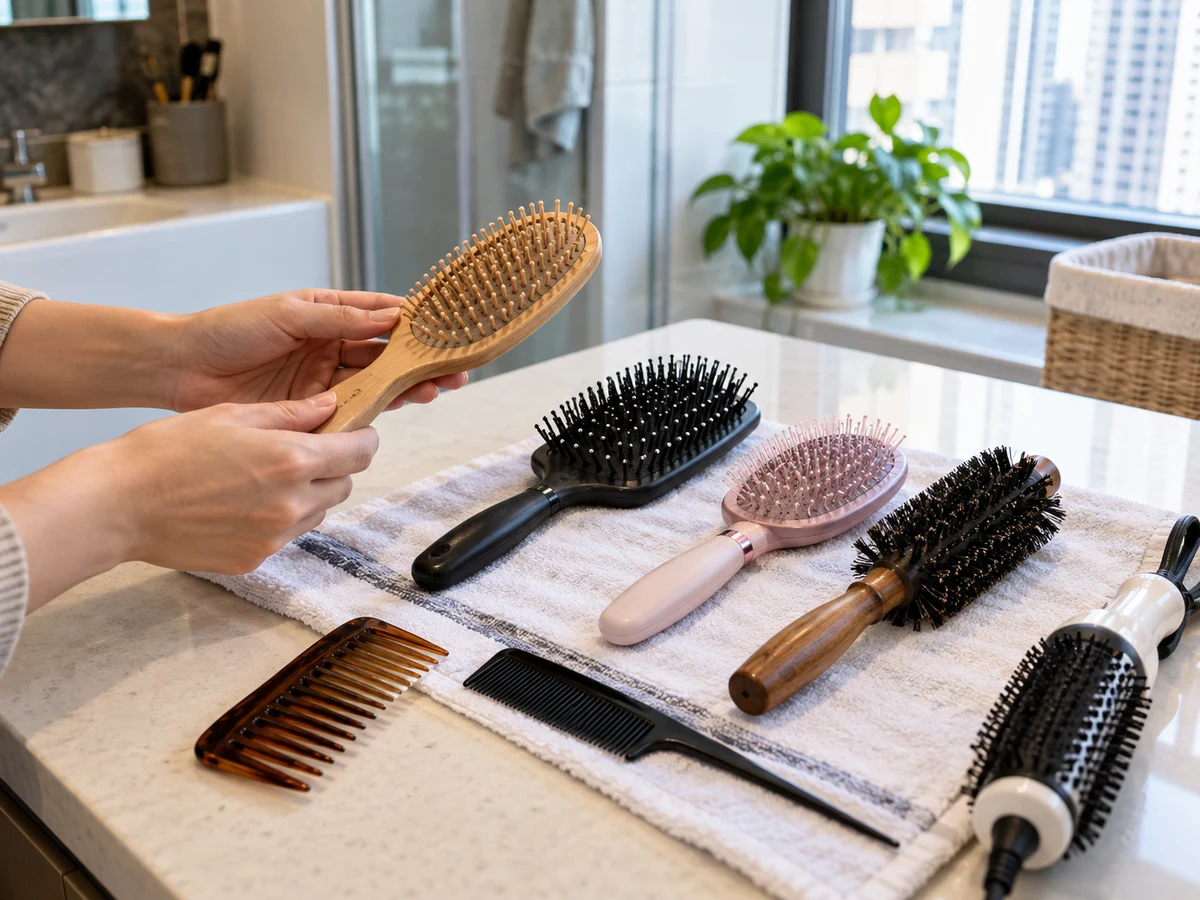 How to Clean Combs and Hairbrushes: Identify brush materials