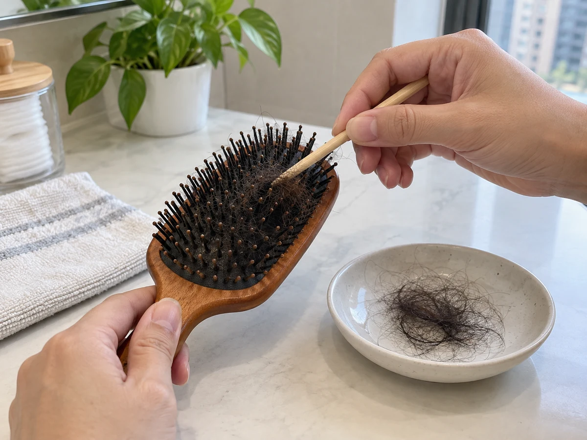How to Clean Combs and Hairbrushes: Lift trapped hair