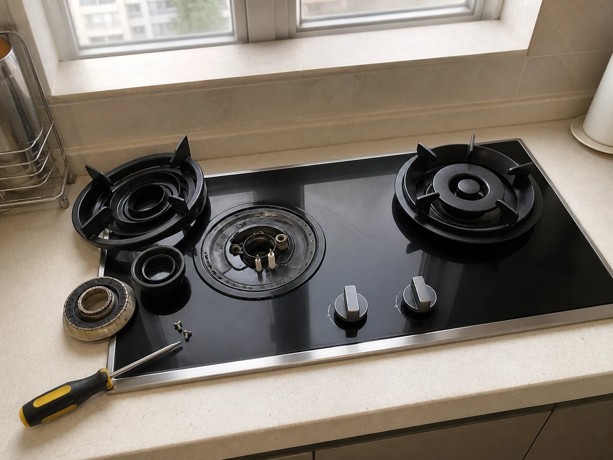 Dismantling an igniter, hose, or internal part — Stop use and have the employer contact the supplier or a qualified technician.