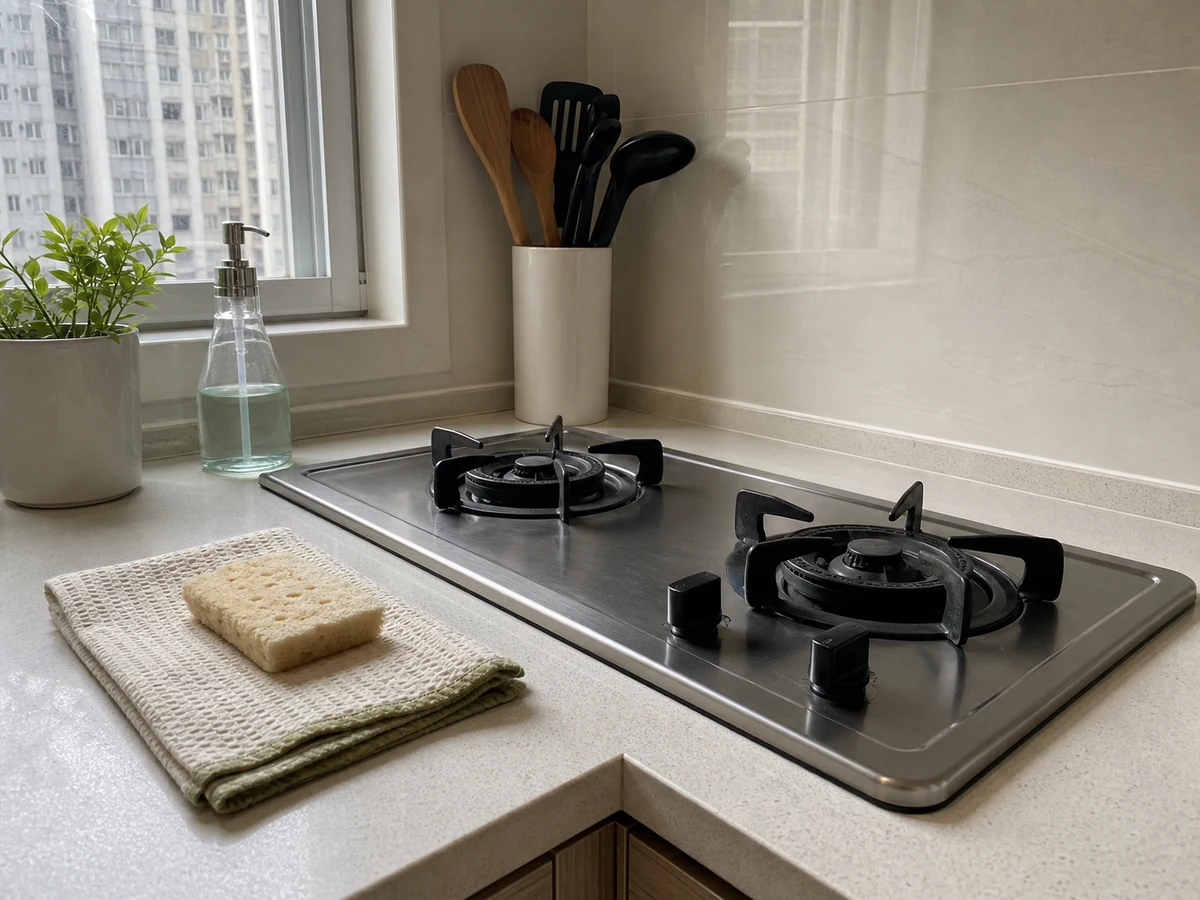 How to Clean a Cooktop and Burners: Turn off and cool completely