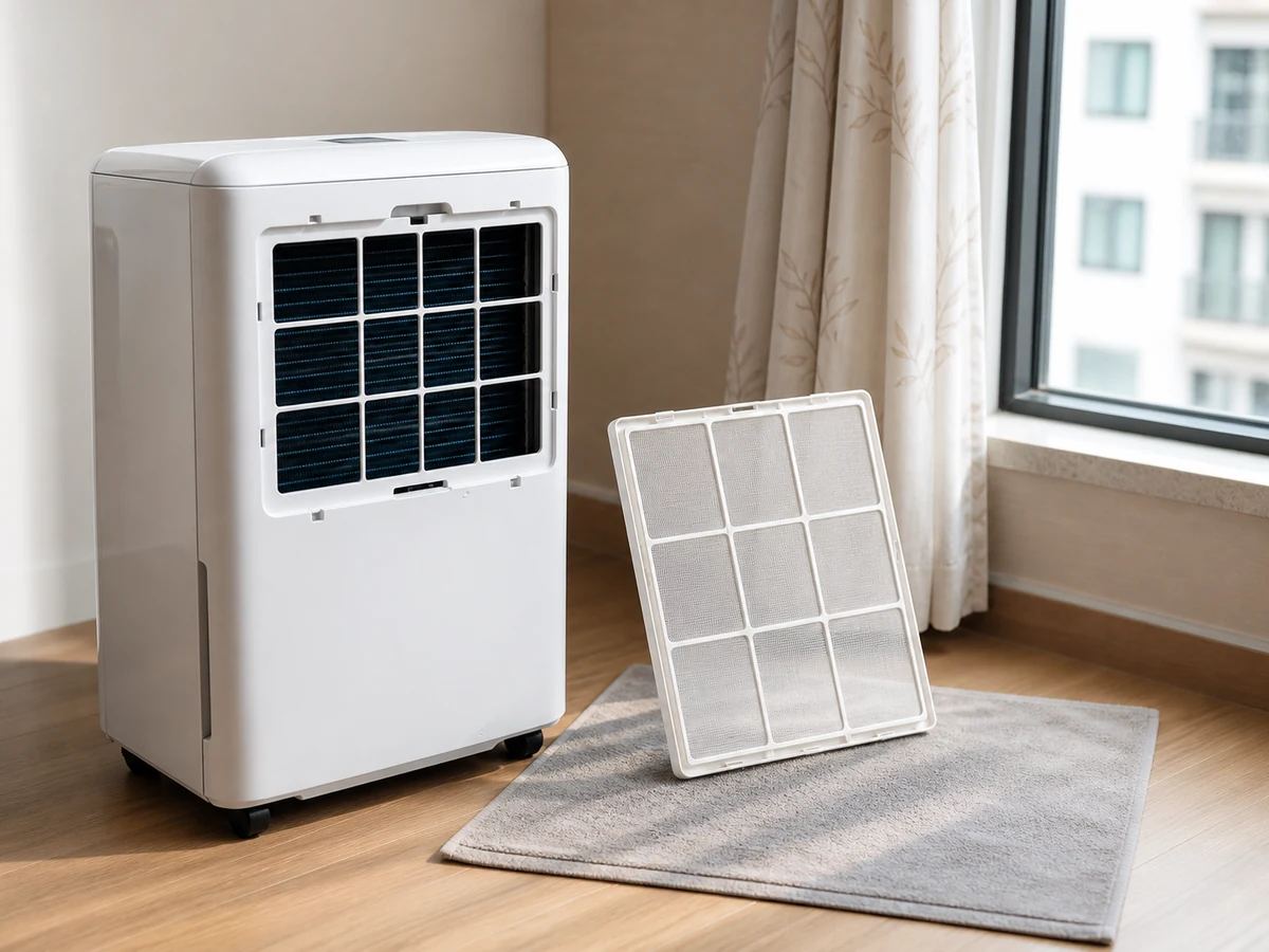 Refitting a damp filter — Dry completely in shade before refitting.