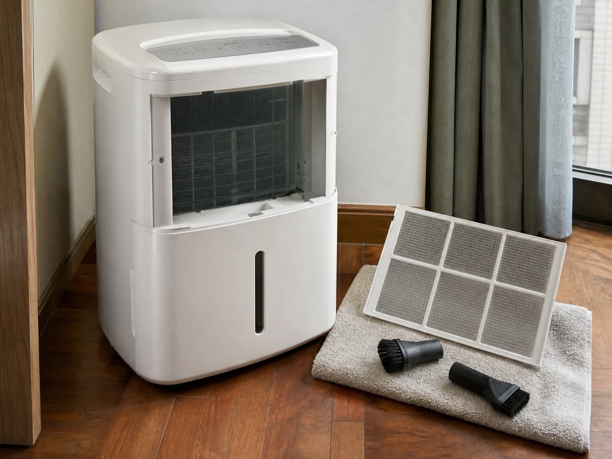 How to Clean a Dehumidifier Dust Filter: Remove surface dust first