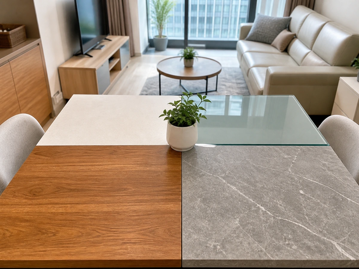 dining table safe cleaning setup