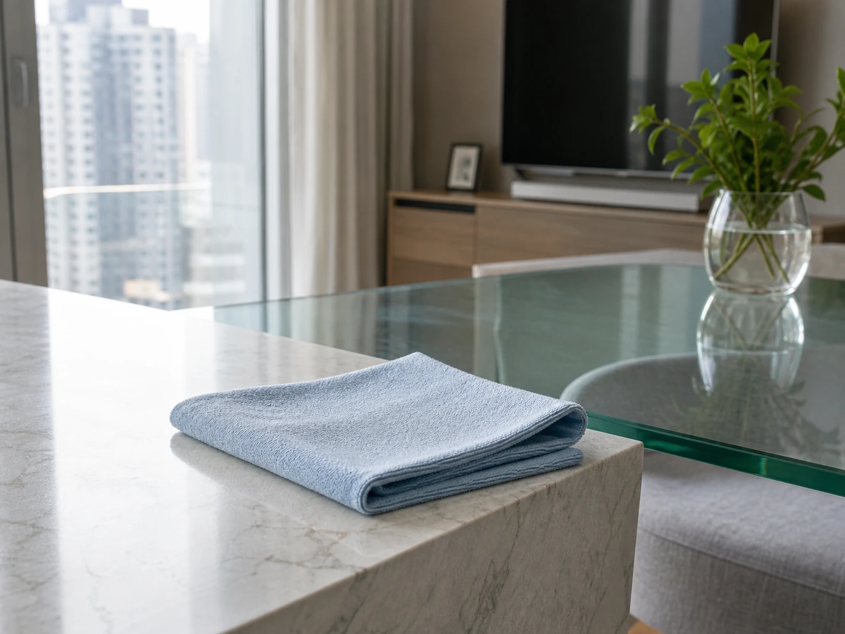 Abrasives on glass or stone — Use soft non-abrasive tools.