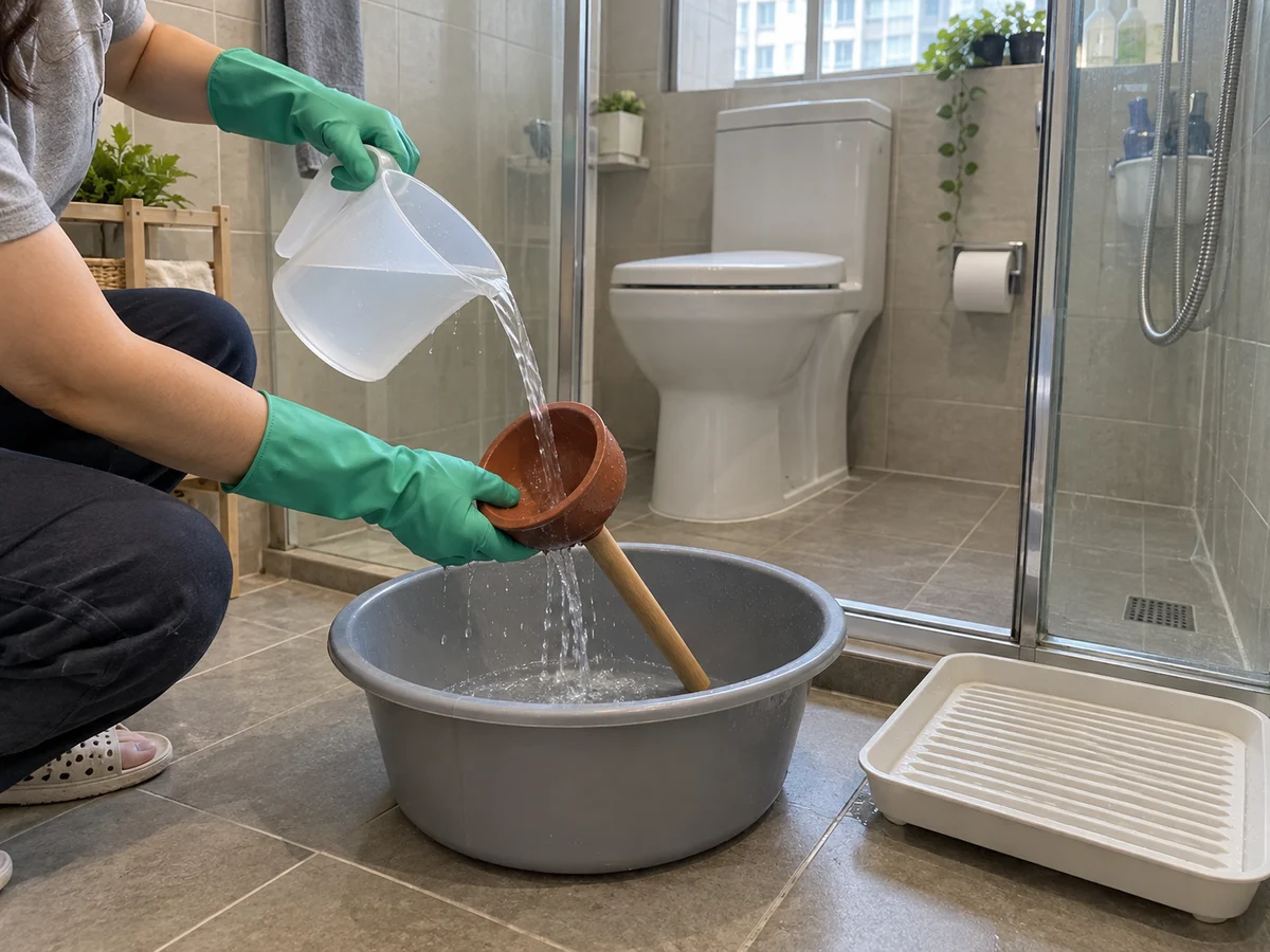 Cara Membersihkan, Mengeringkan, dan Menyimpan Penyedot Toilet: Hilangkan sisa sesuai petunjuk dan keringkan di udara dengan mangkuk menghadap bawah di tempat berventilasi
