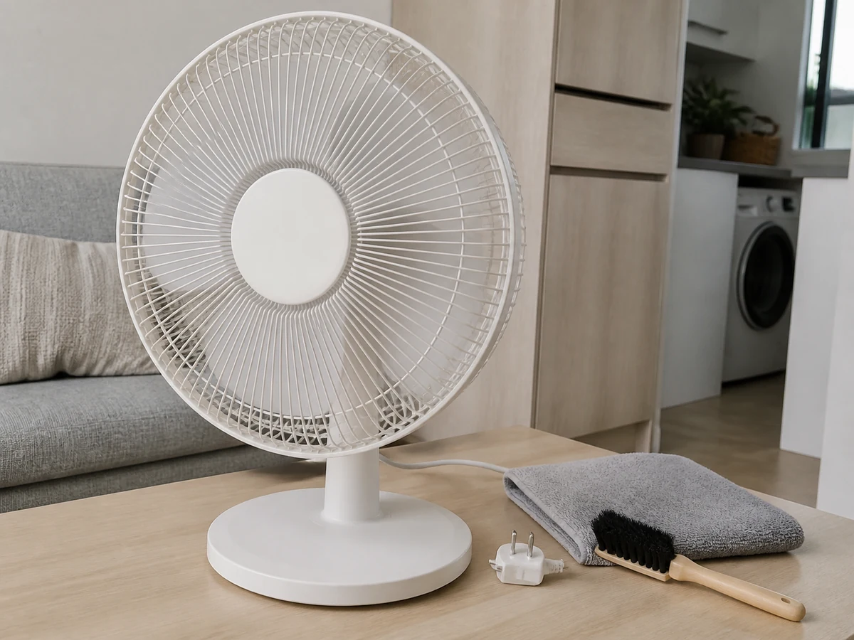 How to Clean an Electric Fan Safely: Dust the exterior first