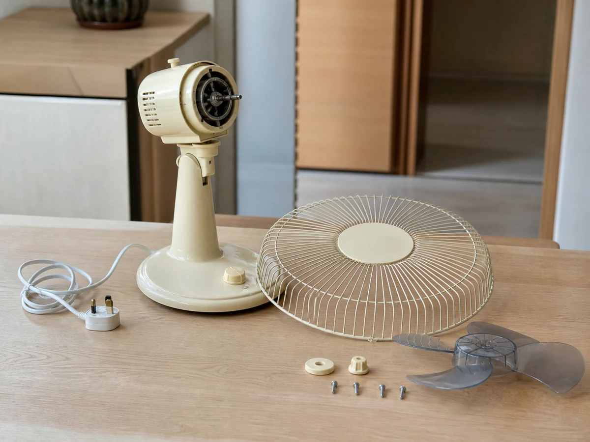 How to Clean an Electric Fan Safely: Remove only approved parts