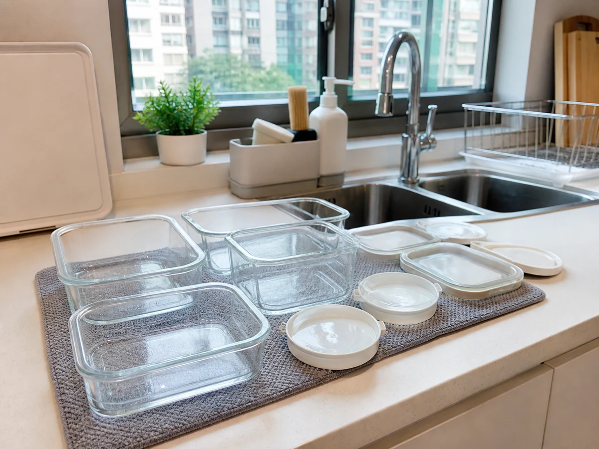 How to Clean Food Storage Containers and Reduce Odour: Inspect and store loosely closed
