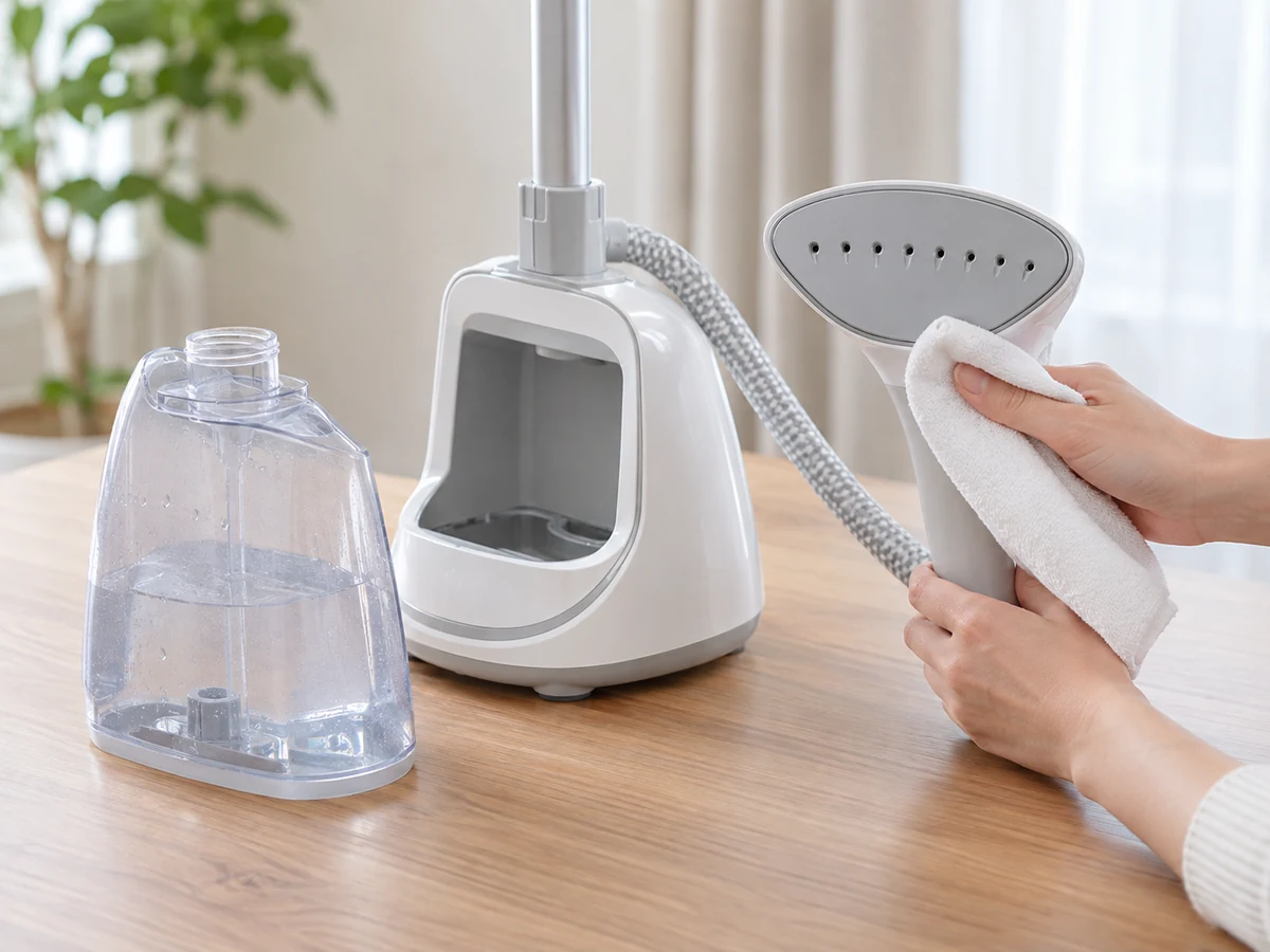Clean a Garment Steamer Tank and Head by Model — a garment steamer tank and head