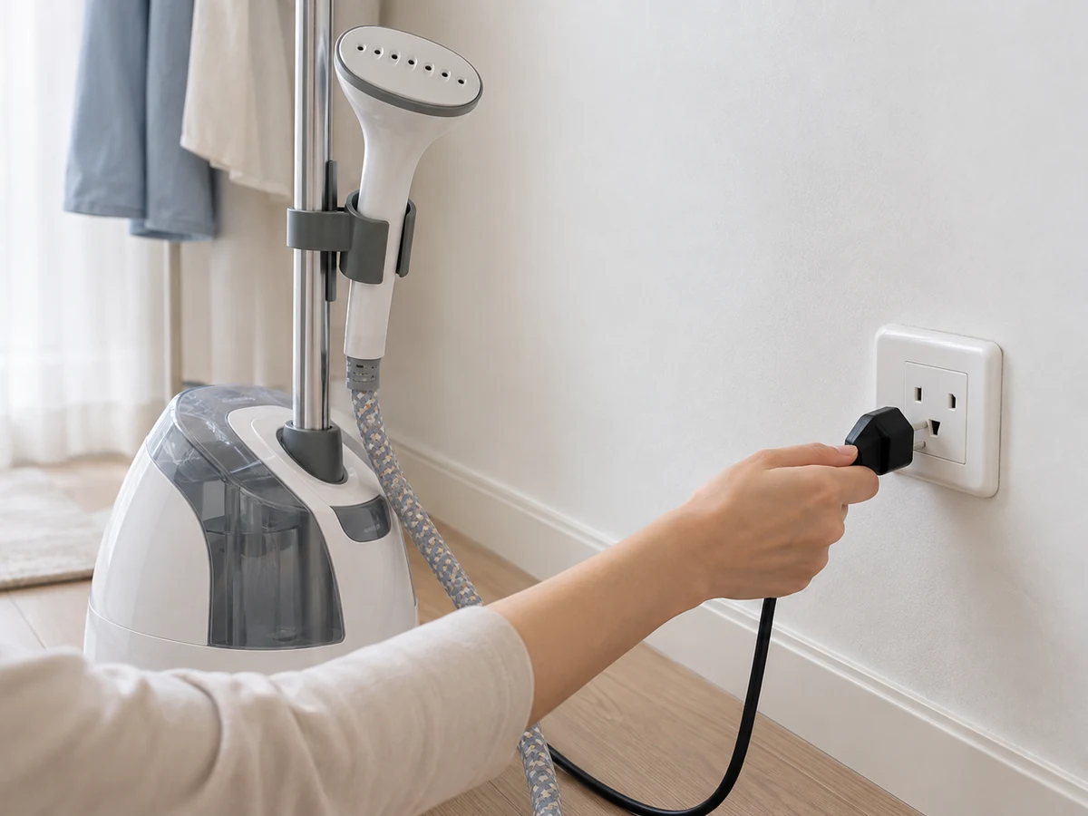 Clean a Garment Steamer Tank and Head by Model: Switch off, unplug and allow full cooling