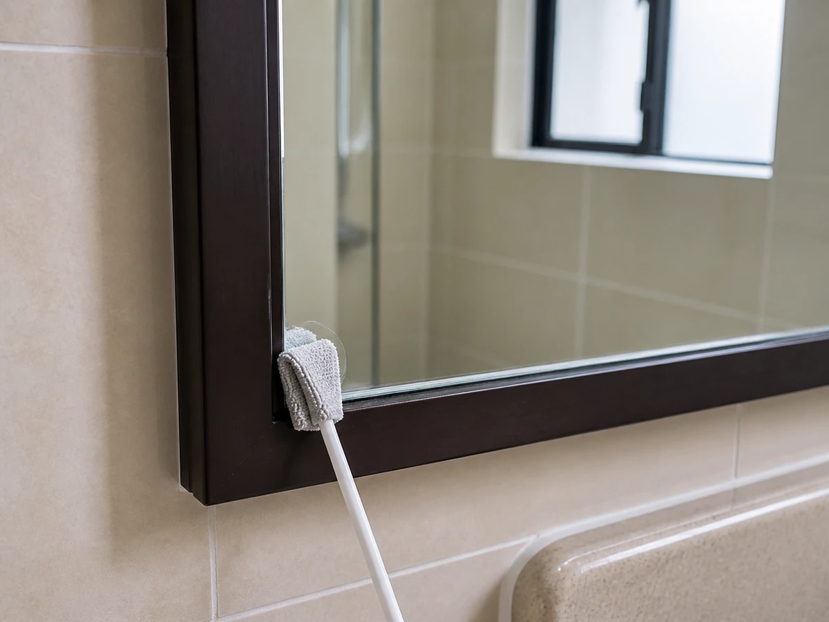 How to Clean Glass and Mirrors Properly: Test a small hidden area
