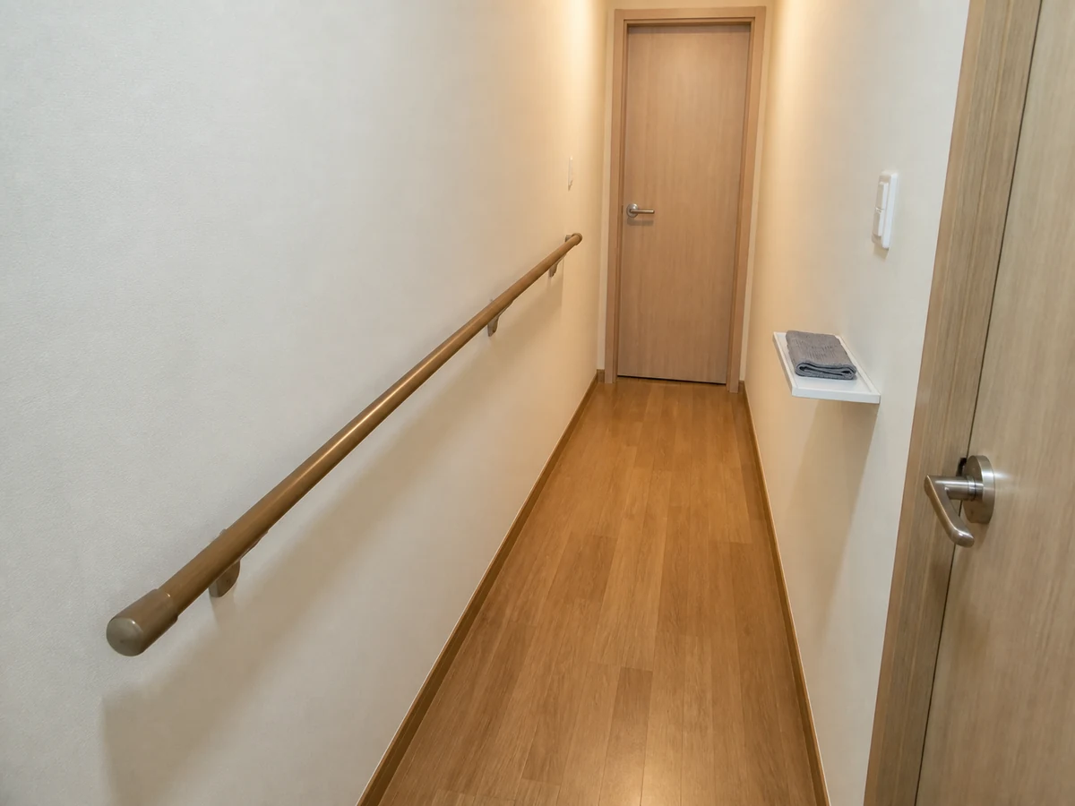 Wetting the whole handrail at once — Work section by section and dry immediately, keeping support available.