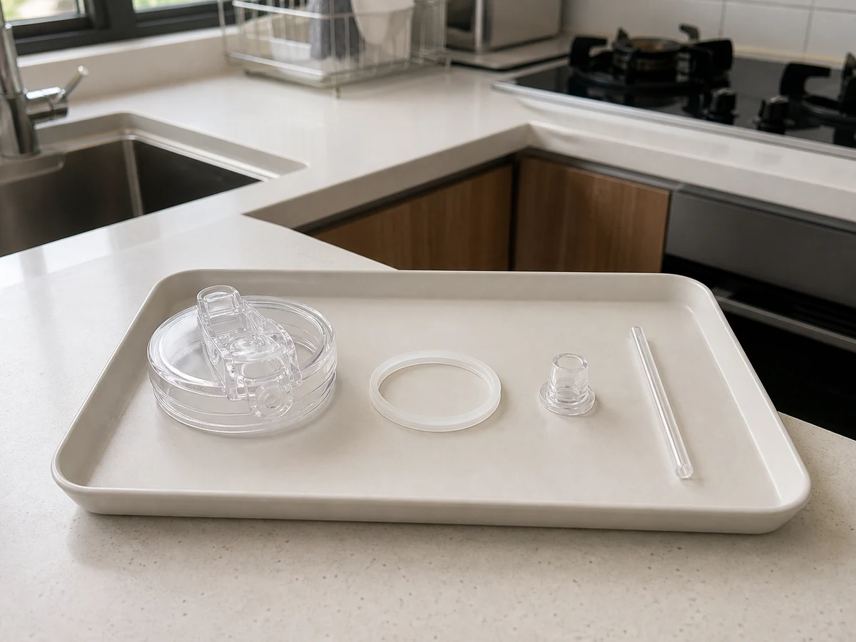 How to Clean an Insulated Cup and Water Bottle: Remove approved parts