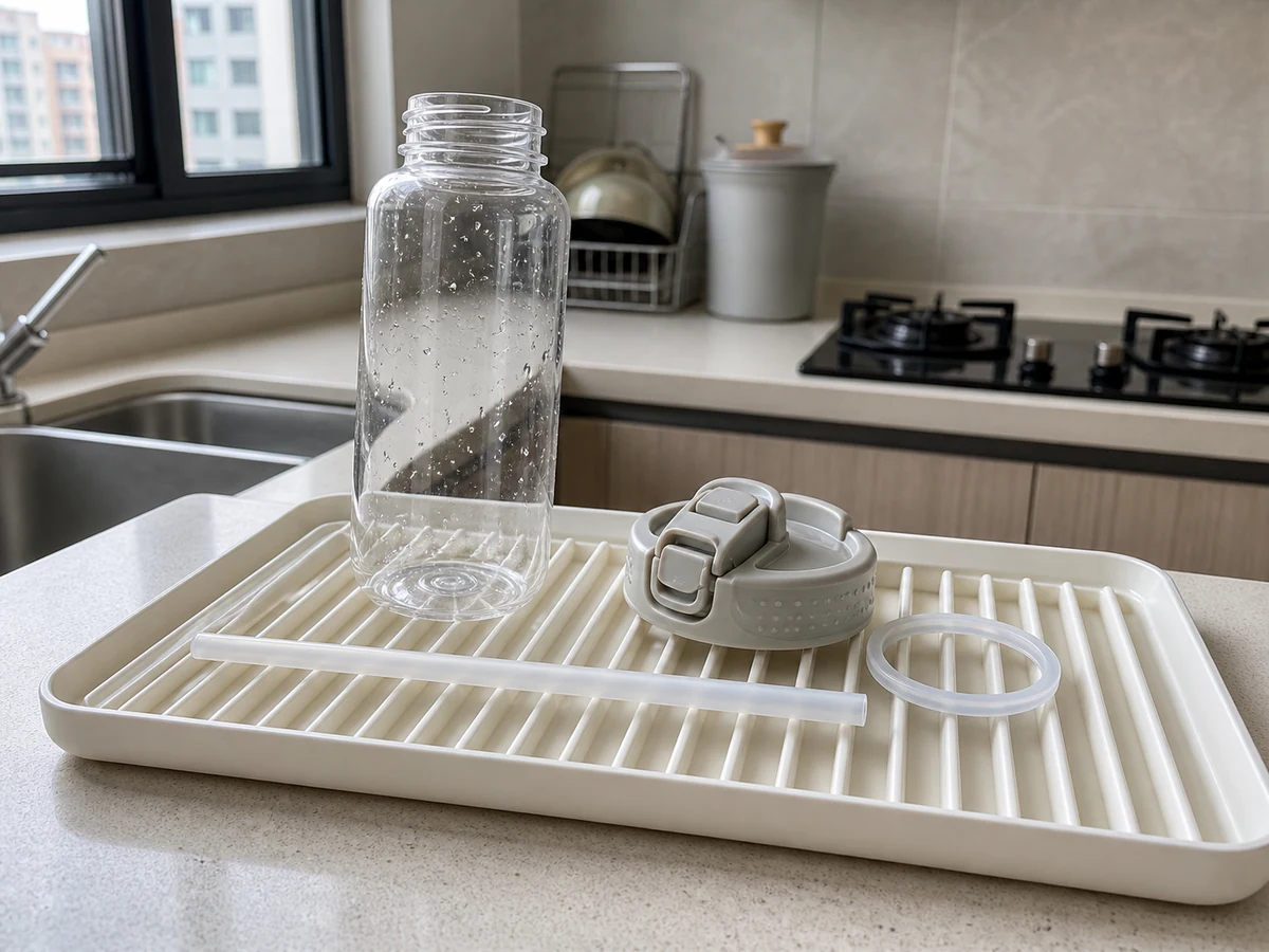 How to Clean an Insulated Cup and Water Bottle: Air-dry separately