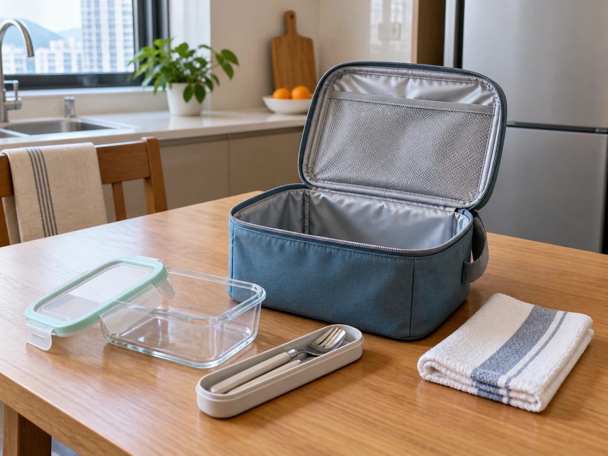 How to Clean Insulated Lunch Bags — Items safely arranged after cleaning with no visible soil left on the surfaces