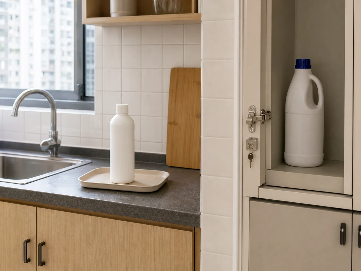 Using strong degreaser without checking the finish — Read care instructions, spot-test, and use only a compatible product.