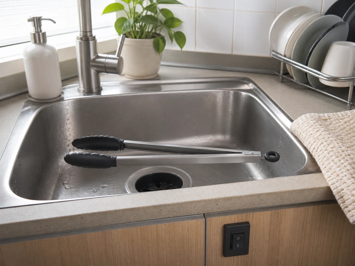 Reaching blindly into the drain — Check for disposers and sharp objects; use a tool for visible debris.
