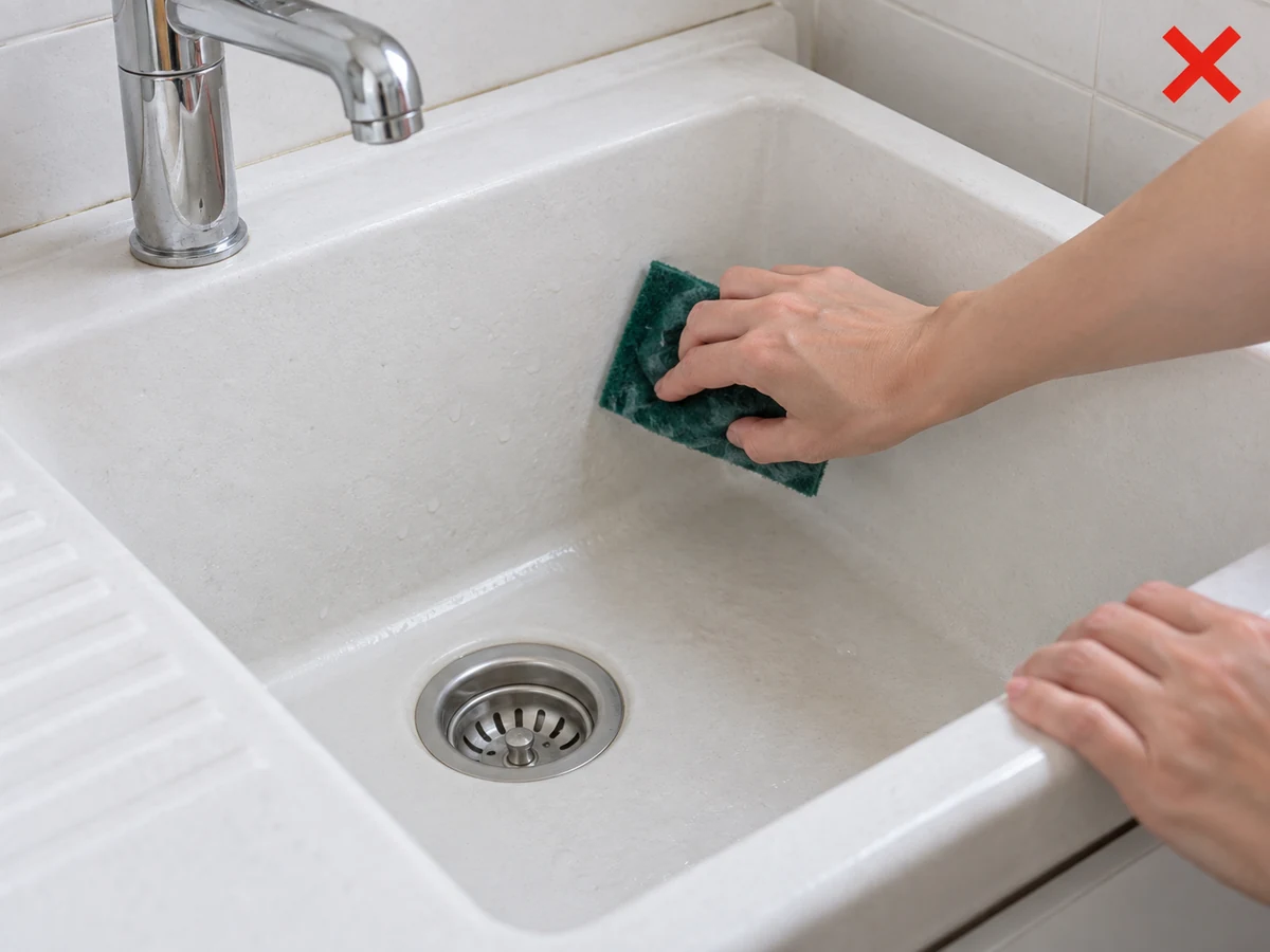 Pareho ang pagkuskos sa lahat ng basin material — Piliin ang compatible product at soft brush ayon sa nakumpirmang material.