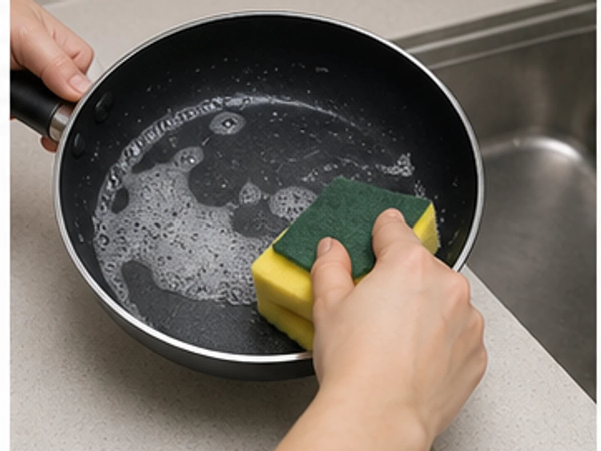 Paano Linisin ang Non-stick Cookware nang Hindi Sinisira ang Coating: Hugasan nang marahan