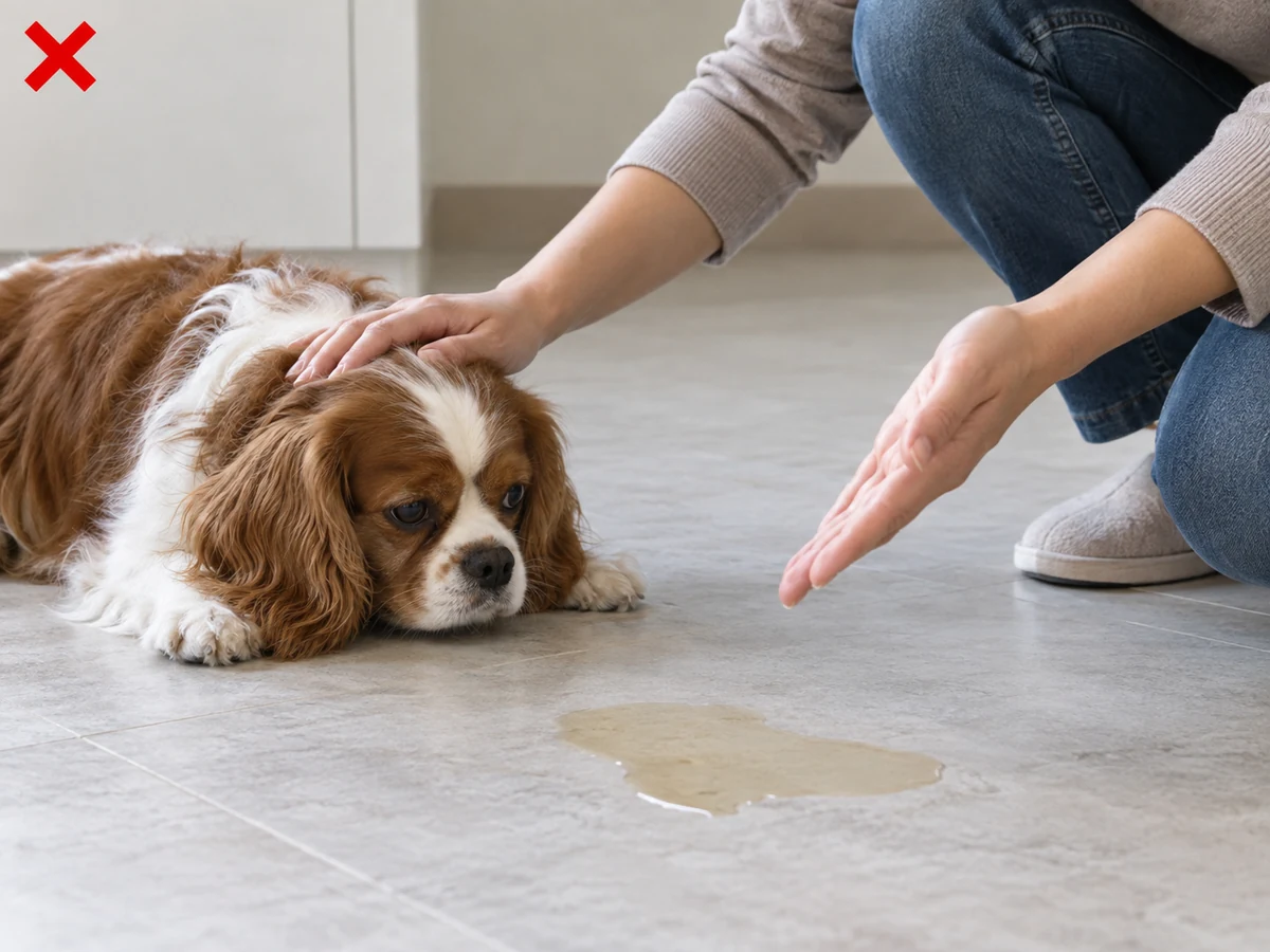 Assuming a cleaner diagnoses the pet’s health — Report repeated accidents to the owner; do not make a veterinary judgment.
