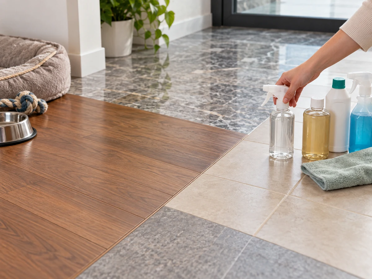 Clean Pet Accidents from Hard Floors by Surface Type: Match the floor