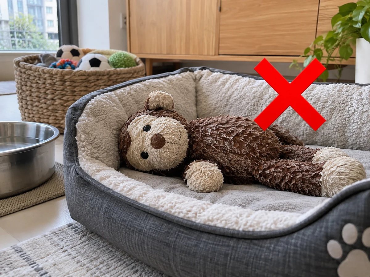 Returning toys with damp stuffing — Remove residue thoroughly and air-dry; turn or gently press washable fabric toys to check the core is dry before returning intact toys.