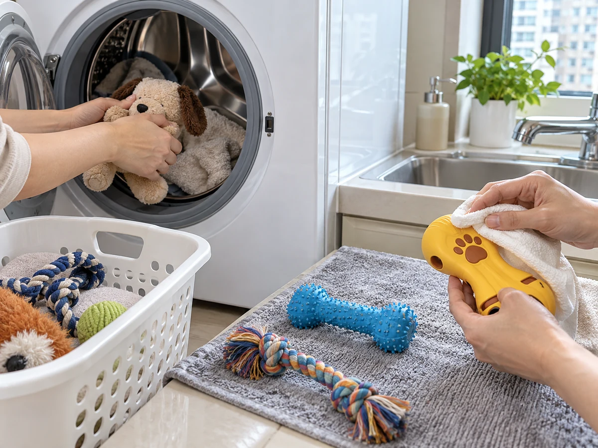 How to Clean Pet Toys by Material: Wash by toy material