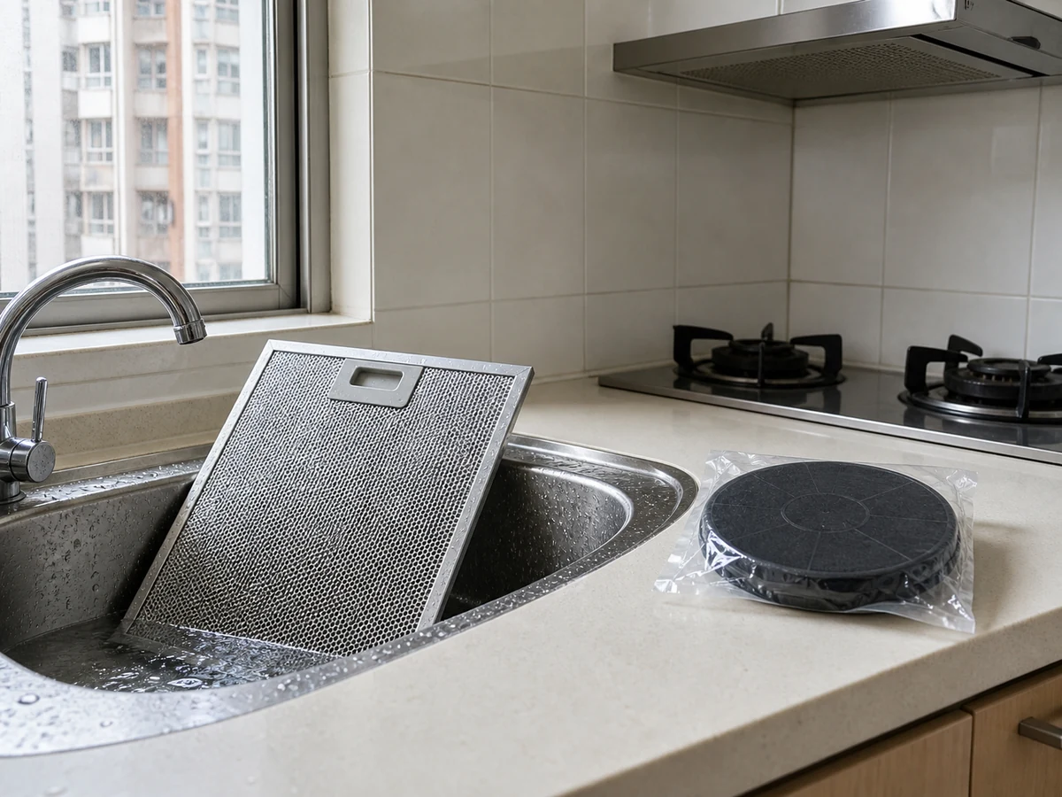 Treating every filter as washable — Identify the filter first; replace charcoal or non-washable filters as instructed.