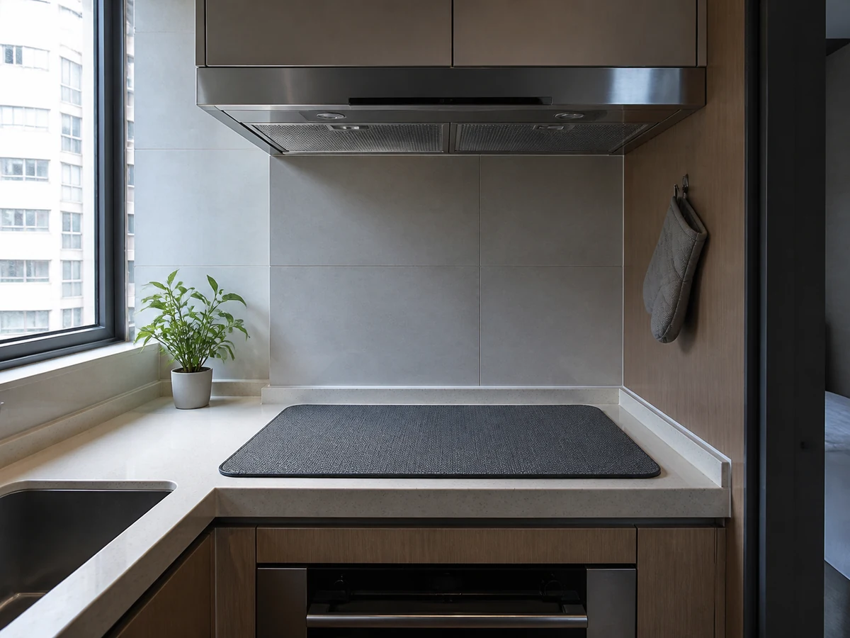How to Clean a Range Hood Exterior and Removable Filter: Clear the hob and catch drips