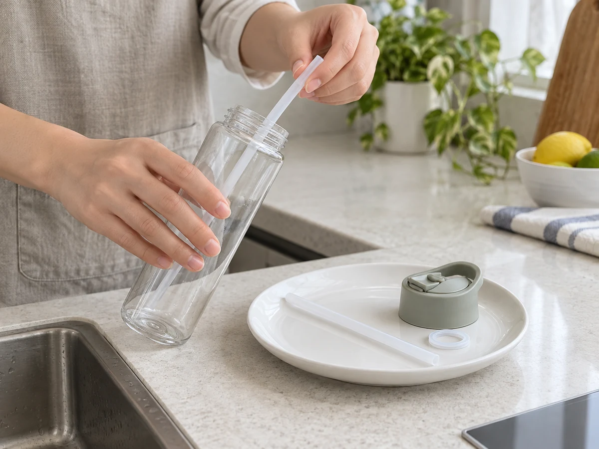 Linisin ang Reusable Straws, Narrow Bottles at Maliliit na Seals: I-disassemble at bilangin